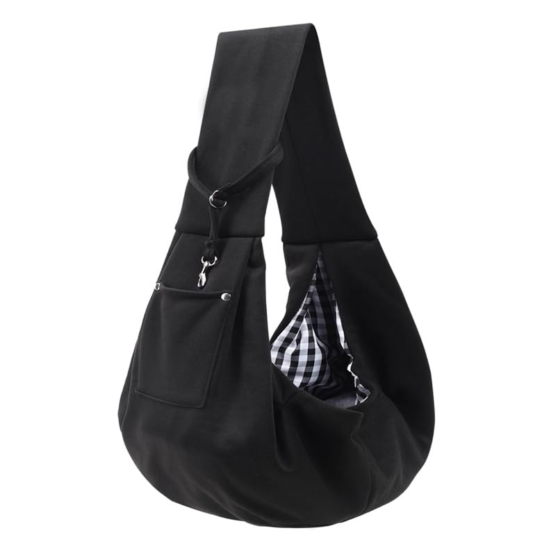 Cat Sling Carrier,Dog Pouch Carrier for Small Dogs 0-15 Lbs,Cat Harness with Portable Pocket (Black) Black - PawsPlanet Australia
