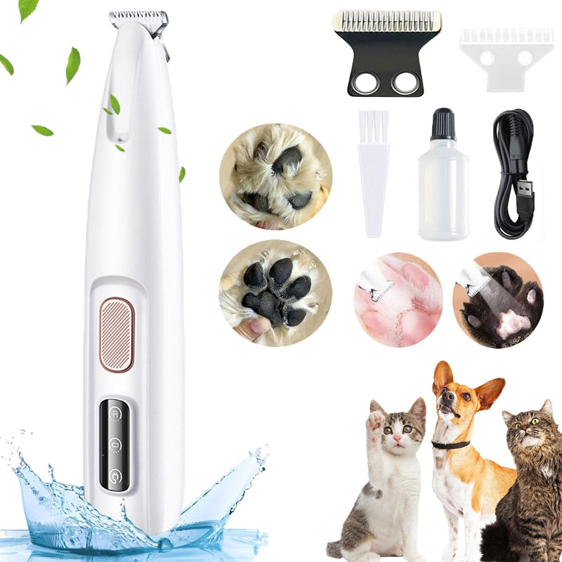 Dog Paw Trimmer with LED Light, 2025 Upgrade Petior Pet Paw Trimmer for Dogs, Pet Hair Clippers for Grooming Kit, LED Display, 35dB Safety Low Noise Pets Trimmers for Paws Eyes Ears Face Rump (1Set) 1set - PawsPlanet Australia