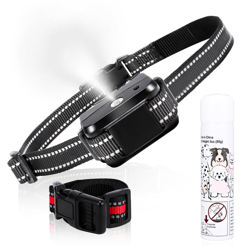 Citronella Bark Collar, Rechargeable Anti Bark Collar [1 Citronella Spray Refill] 2 Adjustable Spray & Sensitivity Level Humane No Shock Barking Collar for Small Medium Large Dogs/Breed Black-2 Adjustable Spray & Sensitivity Level