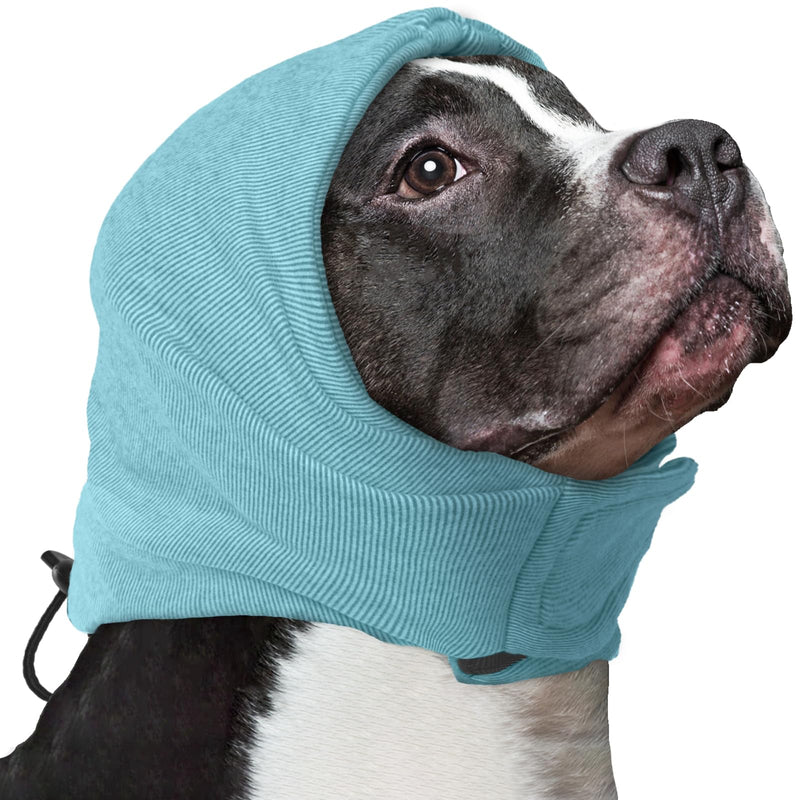 Nanaki Dog Calming Hoodie Hematomas Ear Wraps for Dogs, Fireworks Snood For Dogs Grooming Dog Hood for Noise Protection Dog Ear Covers for Blow Drying Dog Ear Protector Dog Headband for Anxiety Relief S(Head Girth:10.6"-15.7") Light Green - PawsPlanet Australia