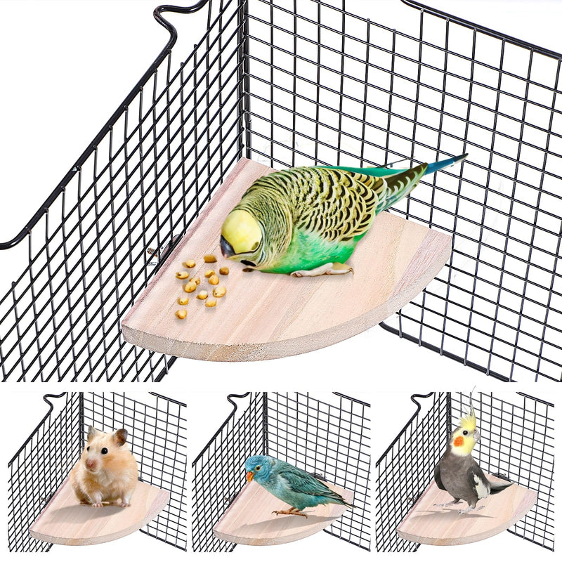 Bird Perch Stand, Wooden Platform for Parrots, Canaries, Cockatiels, Finches, Budgies, Lovebirds, Hamsters, Guinea Pigs, Chinchillas - PawsPlanet Australia
