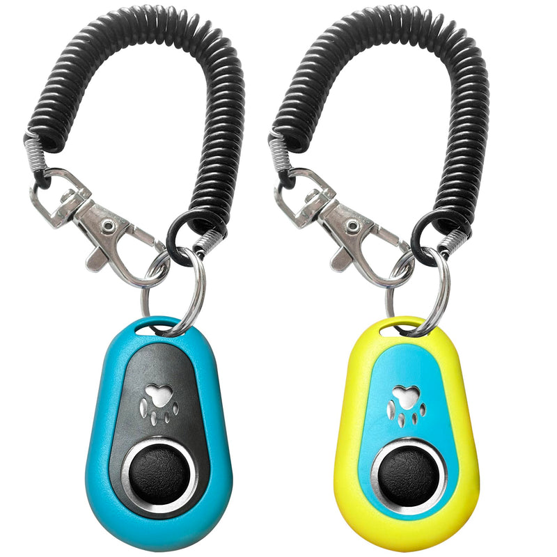 Pet Clicker for Dogs/Cats/Horses/Birds or Other Animals - Clickers for Training (Blue + Green) - PawsPlanet Australia