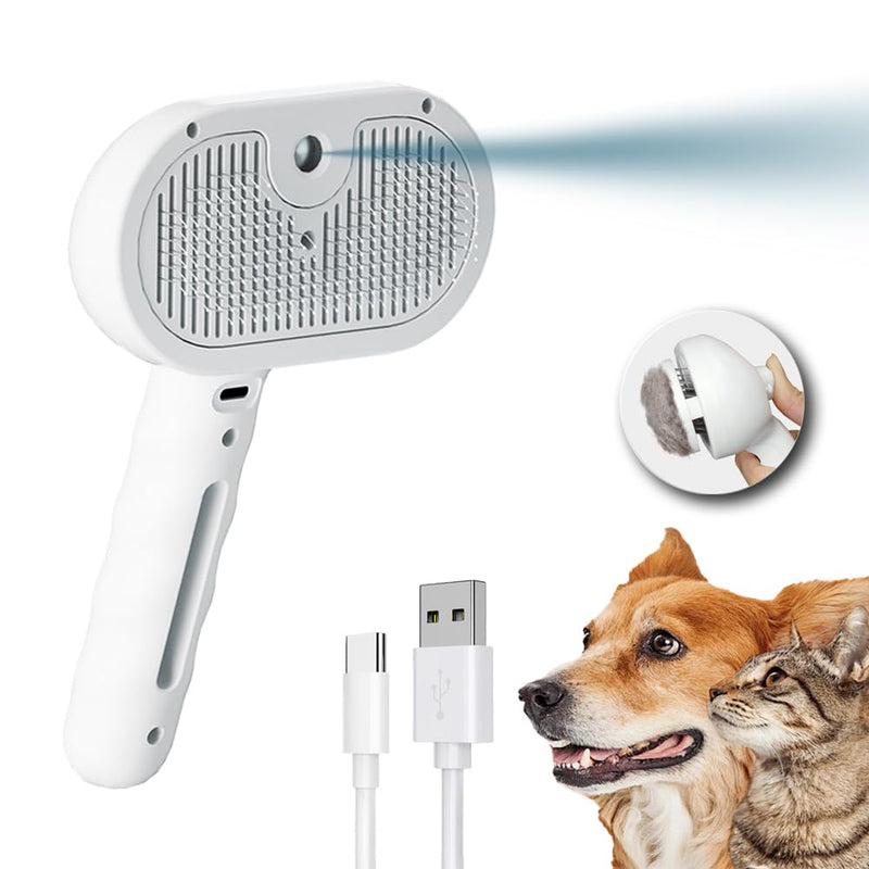 Pet Hair Brush，For shedding dog and cat hair, One Touch Gentle Removal of Loose Undercoat, Brush for All Hair, Types Massage Grooming Tool - PawsPlanet Australia