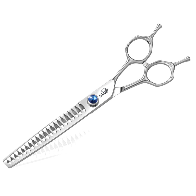 7" 21-Teeth Chunkers Dog Grooming Scissors, Professional Texturizing Blending Thinning Shears Pets Hair Trimming Kit with Premium Steel & Ergonomic Handle for Comfortable Grooming Chunker - PawsPlanet Australia