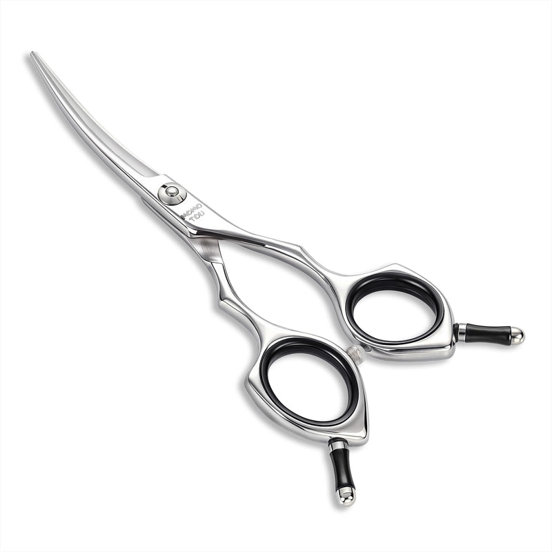 Dog Grooming Scissors 5'' Small Curved Pet Shears Super Light Professional 440C Stainless Steel Pet Shears for Trimming Face and Paws Nose Ear Easy Use. - PawsPlanet Australia