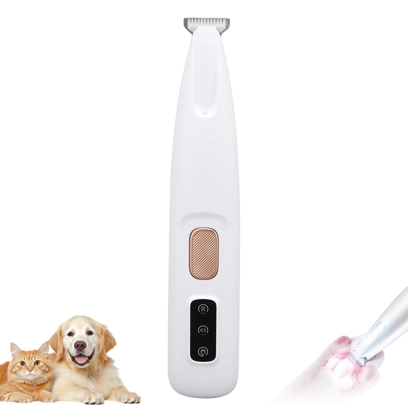 Dog Trimmer, Electric Dog Hair Trimmer with LED Light and LED Display, 18 Mm Widen Blade Pet for Small Dogs Paws Ears Face Rump, Waterproof Rechargeable - PawsPlanet Australia