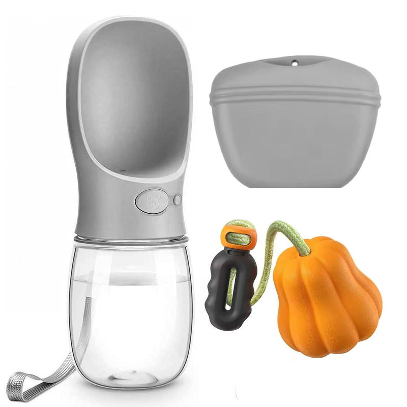 Ultimate Dog Walk & Train Kit - Silicone Dog Treat Pouch - Tug Ball - Portable Water Bottle for Dogs - Ideal Gift for First Time Pet Owners - Training Pouch