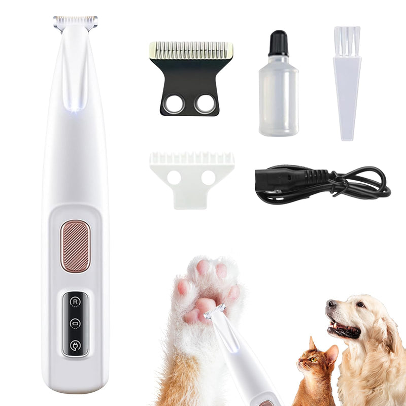 Dog Paw Trimmer,Paw Trimmer for Dogs,Upgraded 18mm-Blade Electric Dog Clippers for Groomming with Led Display,Rechargeable Hair Shaver for Paws, Ears, Face, Rump and Eyes