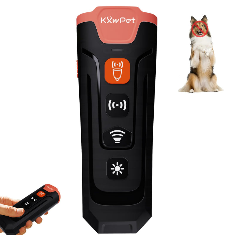 Ultrasonic Dog Bark Deterrent Device, 50 ft Range, LED Flashlight, 3 Heads, Correct Dogs Bad Behaviors Without Harm, Alternative to Dog Training Collars and Bark Collars - PawsPlanet Australia
