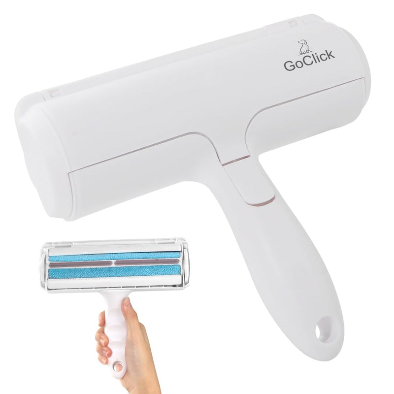The GoClick Roller Pet Hair Removal Tool effortlessly removes dog and cat hair from furniture, clothes, and more. Durable, easy to use, and built for a cleaner, fur-free home. - PawsPlanet Australia