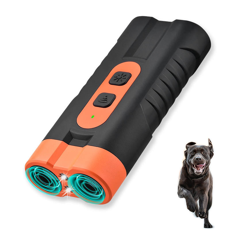 Dog Bark Deterrent Device Rechargeable,Anti Bark Tool for Dogs,Ultrasonic Dual Emitter 50ft Safe Correction Tools to Control Dog's Bark 25KHz,Trainer Barking Silencer Indoor&Outdoor with Flashlight - PawsPlanet Australia