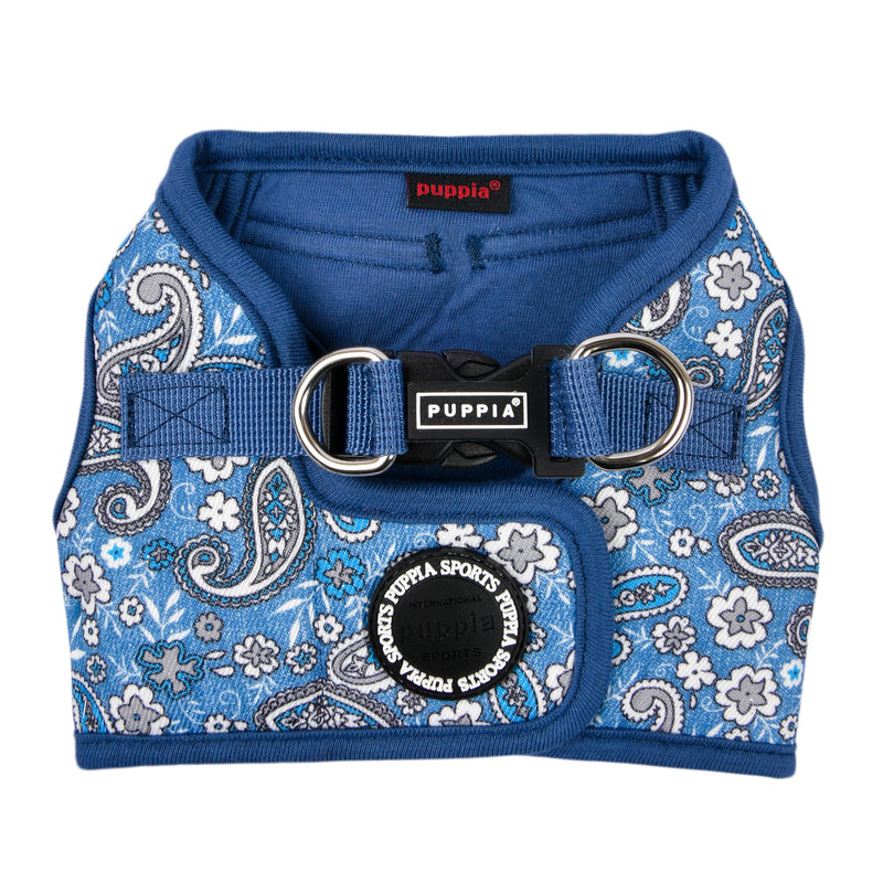 Puppia Cynthia Dog Vest Harness B (Step-in) Fashionable Paisley Pattern Spring Summer Harness for Small and Medium Dogs, Blue, X-Large Blue_Cynthia - PawsPlanet Australia