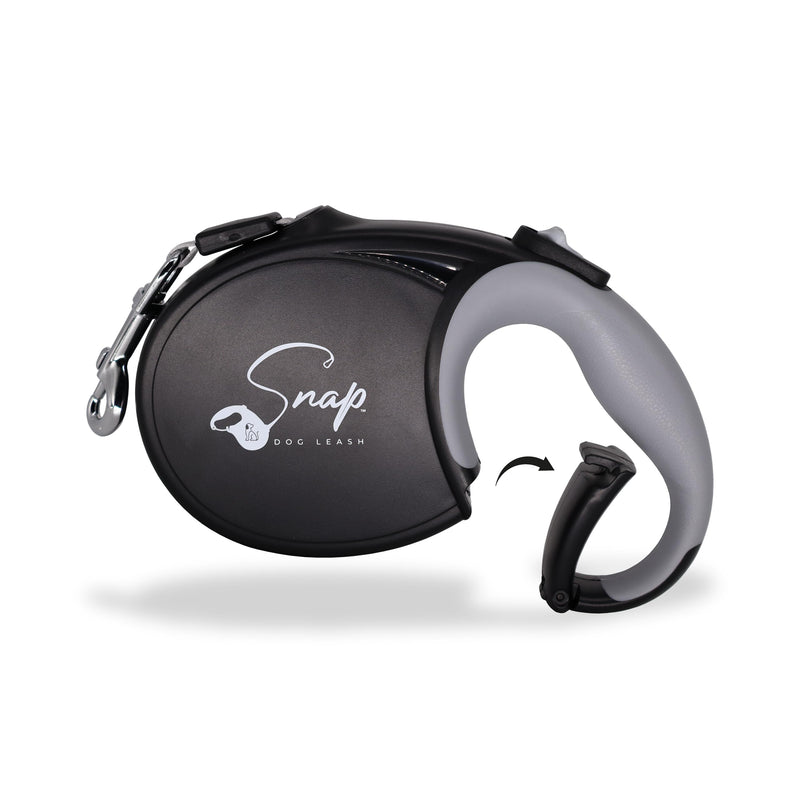 Snap Retractable Dog Leash with Built-in Clip, Hands-Free Connection, Reflective 16-ft Tape, Brake and Lock, Tangle-Free, for Medium and Large Dogs - PawsPlanet Australia