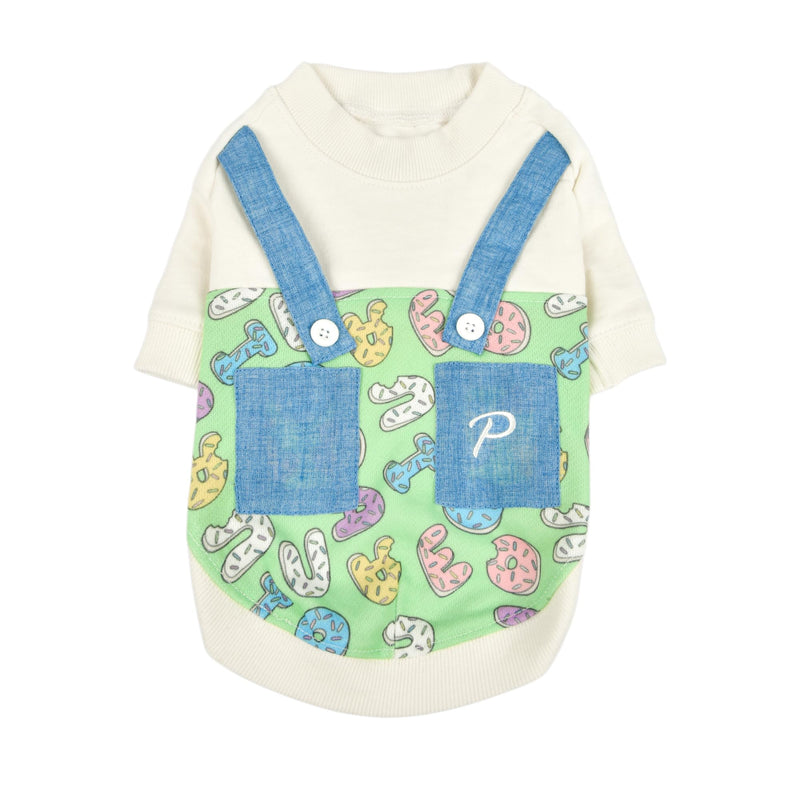 Puppia Maisy Dog Shirt Round NeckTrendy Fashionable Cute Dog Apparel for Small and Medium Dogs, Ivory, Small Ivory_Maisy - PawsPlanet Australia
