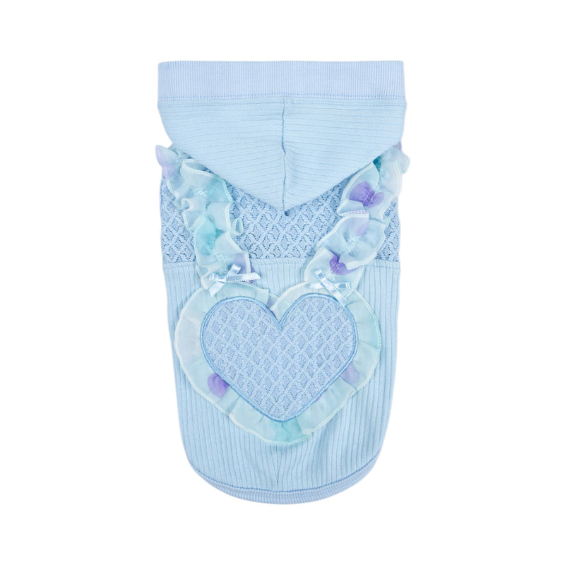 Pinkaholic New York Tiana Dog Shirt Hooded Trendy Fashionable Cute Dog Apparel for Small Dogs, Sky Blue, Small Sky Blue_Tiana - PawsPlanet Australia