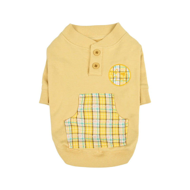Puppia Zaid Dog Shirt Round NeckTrendy Fashionable Cute Dog Apparel for Small and Medium Dogs, Beige, Medium Beige_Zaid - PawsPlanet Australia