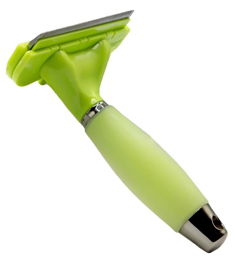 Pet Grooming Brush & Deshedding Tool for Dogs & Cats – Reduces Shedding by 95% | Professional Undercoat Comb for Short, Medium & Long Hair | Stainless Steel Shedding Brush for Fur Removal - PawsPlanet Australia
