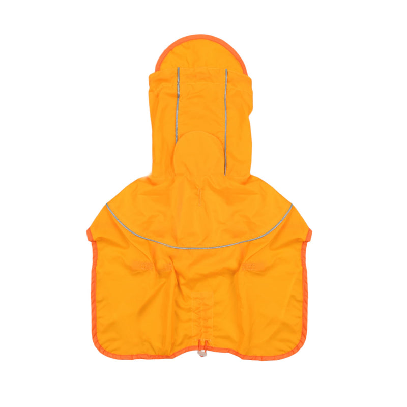 Puppia Rainlite Dog Poncho Hooded Waterproof Adjustable Lightweight Rain Jacket Poncho for Small and Medium Dogs, Yellow, XX-Large