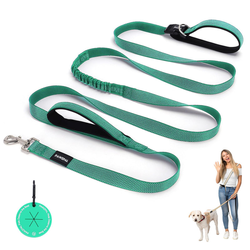 8FT-10FT Hands Free Dog Leash - Adjustable Waist/Crossbody 2-in-1 Belt with Shock-Absorbing, Traffic Handle & Reflective for Hiking, Canicross & Active Lifestyles (Mint Green) Spring Green 8–10FT | Taller Owners / Outdoor Freedom - PawsPlanet Australia