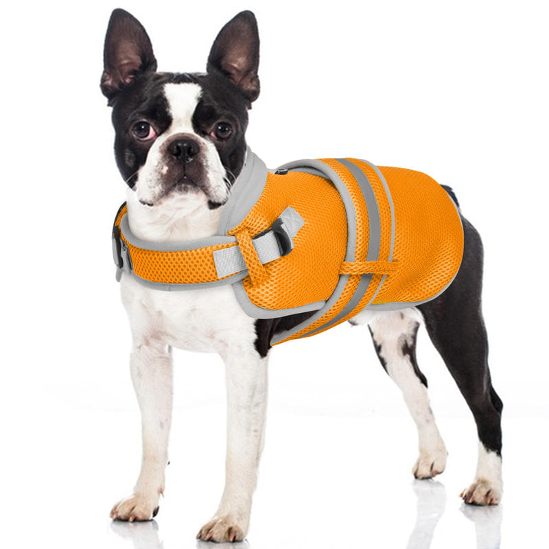 Dog Cooling Vest for Medium Dogs,Lightweight Cooling Dog Jacket,Breathable Mesh Dogs Shirt Harness Vest with Adjustable Straps Reflective Stripe for Hot Weather with D-Ring for Beach,Hiking,M Orange - PawsPlanet Australia