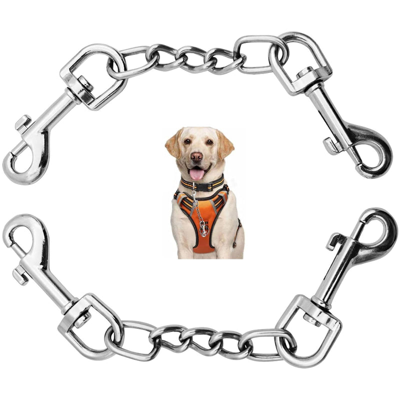 Dog Collar Safety Clip, 2 Pack Metal Clasp Double Ended Connector Prong Chew Dog Collar Clip Prong Collar Pet Harness Collar Connector Leash Necklaces Dog Strap for Dog Harness - PawsPlanet Australia