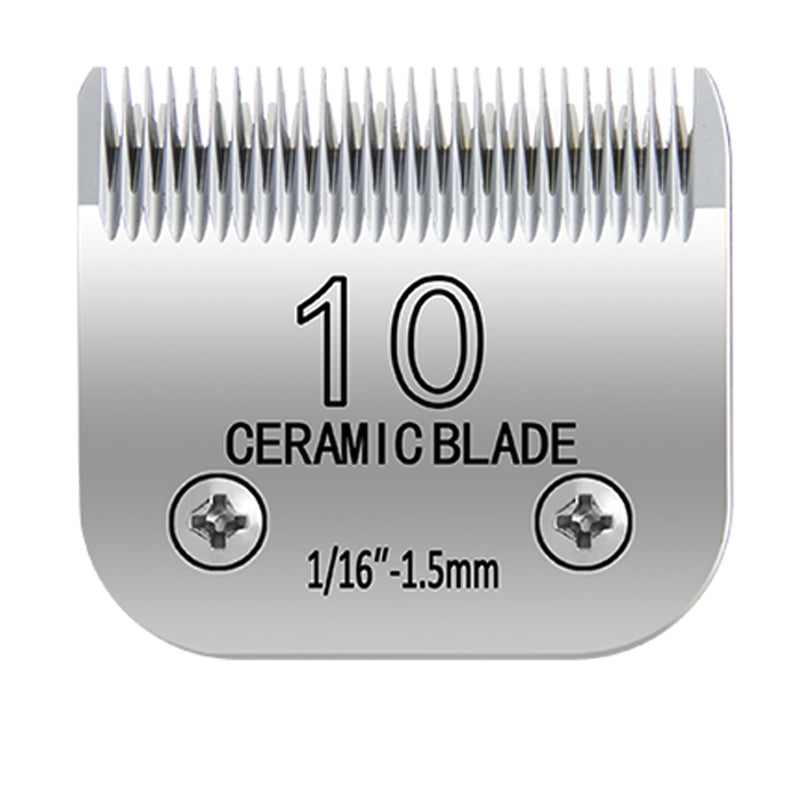 10# Pet Grooming Clipper Replacement Blades, Detachable Blade Compatible with Andis/wahl/Oster Dog Clippers,10 Blade 1/16-inch, Made of Ceramic & Stainless Steel Blade - PawsPlanet Australia