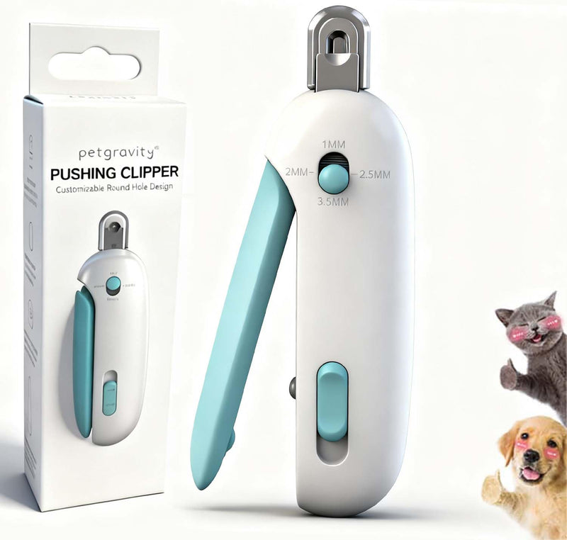 Adjustable Aperture Pet Blue Nail Clippers, Cat and Puppy Nail Trimmer with Grinding Nail File, Recommended by Pet Groomers, Safe to Avoid Over-Trimming, Professional Pet Nail Clippers for Beginners - PawsPlanet Australia