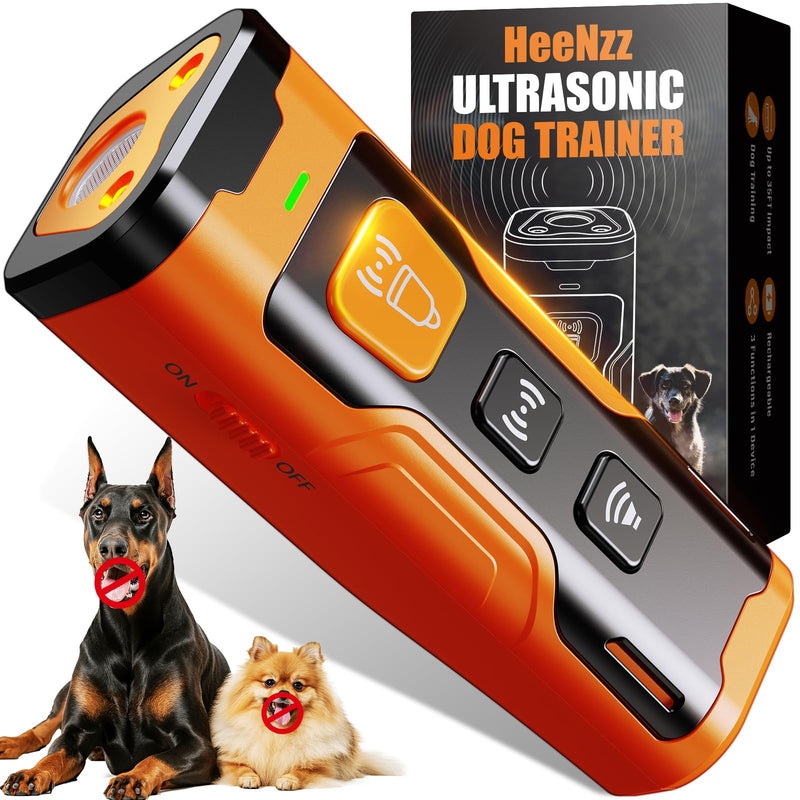 Dog Bark Deterrent Devices for Own or Neighbor's Dog Ultrasonic Dog Training Device Safe & Effective Portable Anti Barking Device for Dogs Indoor Outdoor Use Orange - PawsPlanet Australia