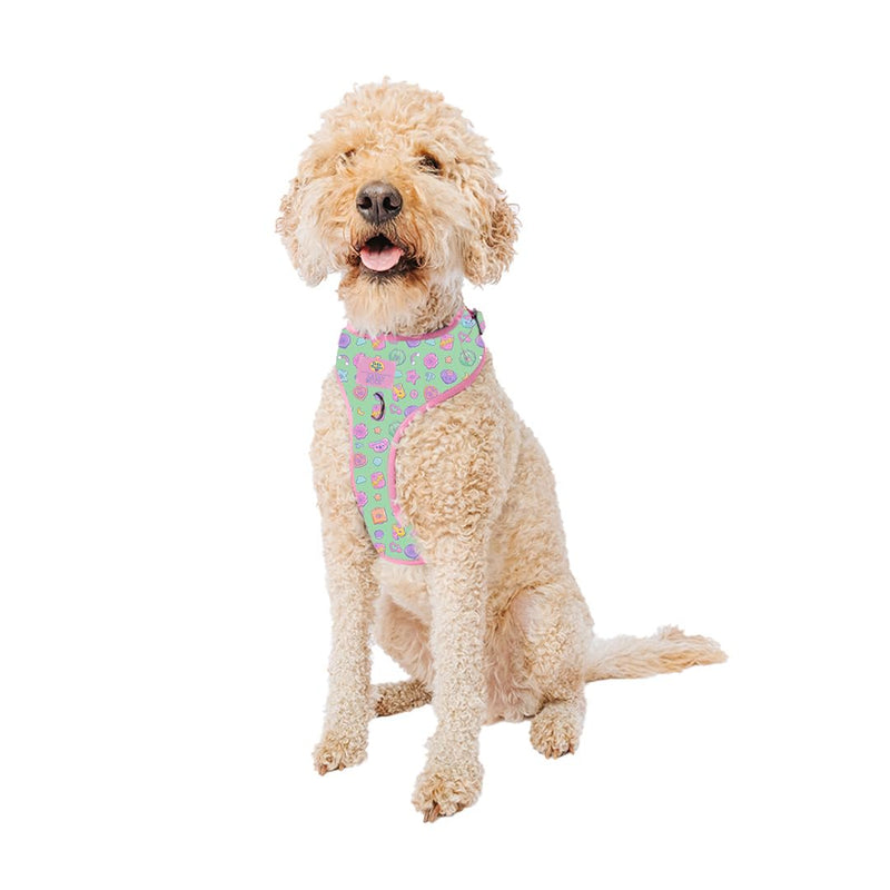 Sassy Woof Dog Adjustable Harness - Polly Pocket™ - L, Breathable Mesh, No Pull Design with Two D-Rings, Perfect for Large Dogs - Officially Licensed - PawsPlanet Australia