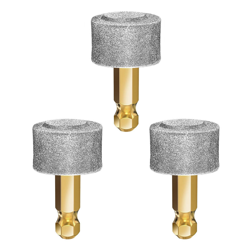 Dog Nail Grinder Replacement Head Drills Pet Nail Grinder Replacement Professional Spare Grinding Head for Dog Claw (3Pieces) Three Large Gray - PawsPlanet Australia