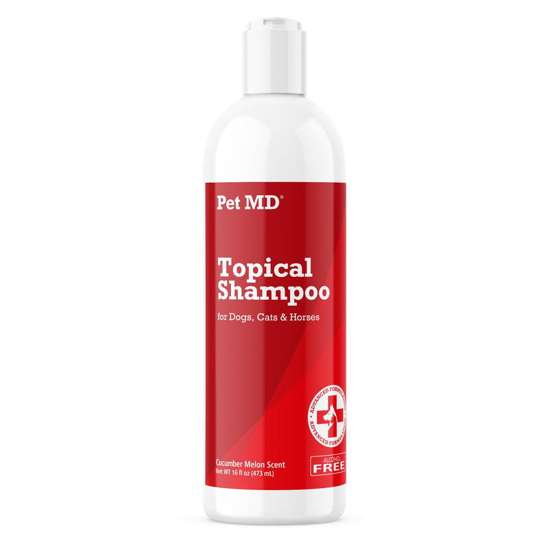 Pet MD Topical Shampoo for Dogs, Cats and Horses - Soap and Paraben Free - 16oz - PawsPlanet Australia