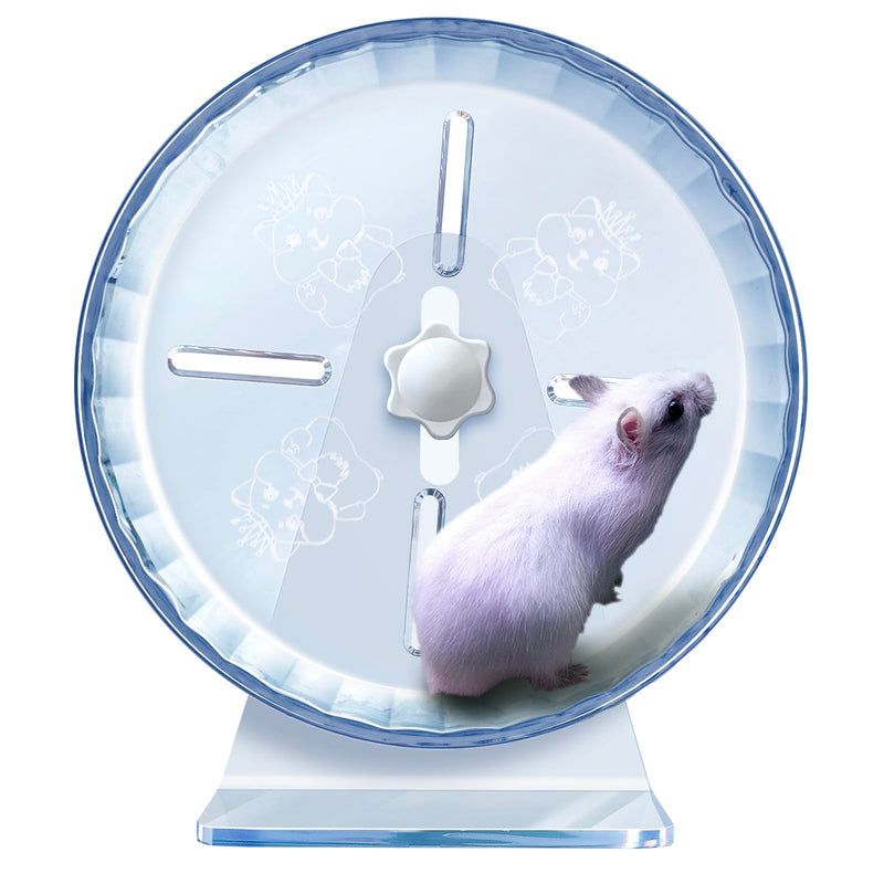 Silent Hamster Wheel, Super-Silent Hamster Exercise Wheels Accessories, Quiet Running Wheels, Adjustable Stand for Hamsters Mice Or Other Small Animals (Ф 7 inch,Transparent) Ф 7 inch Transparent - PawsPlanet Australia