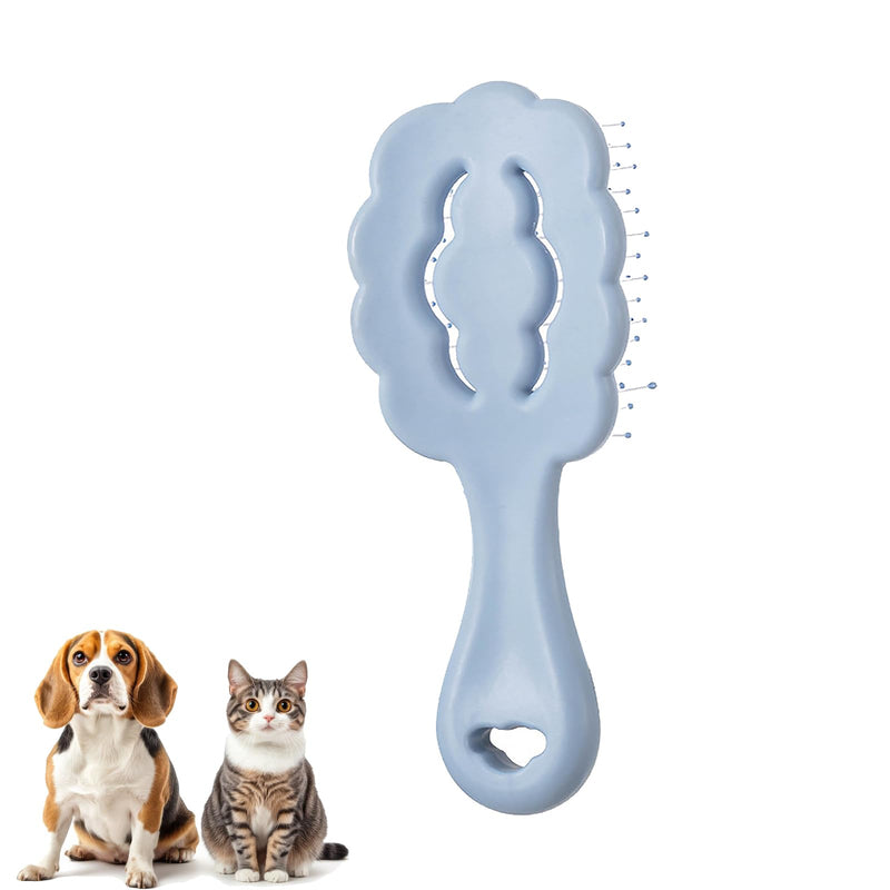 Cloud Shape Small Dog Grooming Brush - Soft Bristle Brush for Gentle Detangling & Massage - Ideal for Maltese, Shih Tzus, Yorkies, and Puppies - Portable & Durable Design, Blue - PawsPlanet Australia