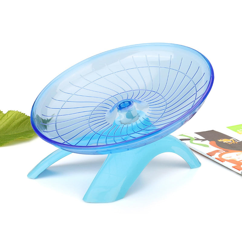 Silent Running Wheel for Small Animals, 12 Inch Flying Saucer Design, Exercise Wheel for Hamsters, Guinea Pigs, Hedgehogs, Blue - PawsPlanet Australia