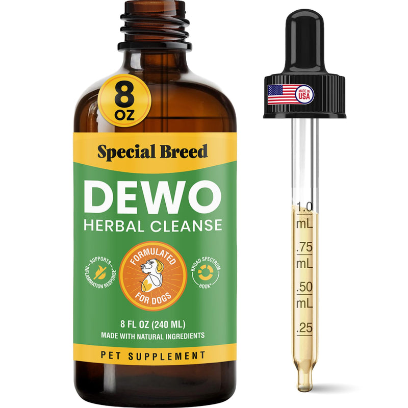 Natural Intestinal Defense for Dogs, Herbal Cleanse with Wormwood, Black Walnut - Digestive Support Promotes Gut Health & Flora Balance, Advanced Broad Spectrum Formula - Made in The USA, 8oz
