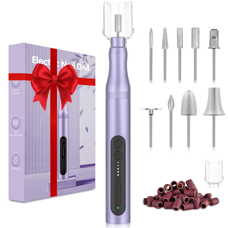 Electric Nail Drill Set, Cordless Electric Nail File Set Rechargeable, 5 Speed Portable Nail Drill Machine for Thick Nail Toenail Cuticle, Hand Feet Trimmer Buffer for Women Men Baby Pets - PawsPlanet Australia