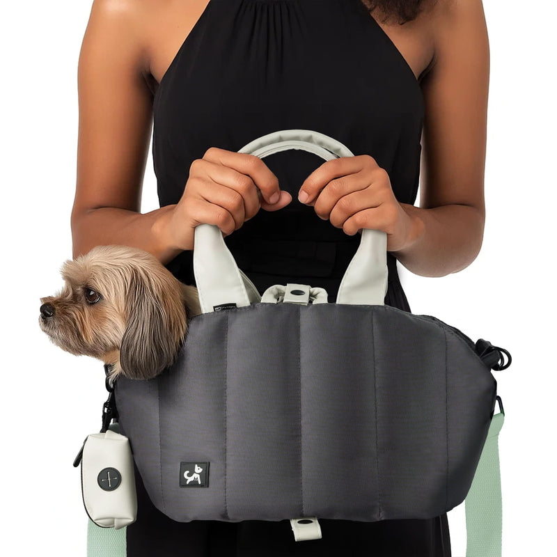 Sytopia Small Dog Carrier Purse, Portable Pet Carrier Tote Carrier with Pockets, Adjustable Safety Leash, Waterproof Dog Travel Bag, Travel Pets Purse up to 4 Lbs, Dark Grey Extra Small (XS) - PawsPlanet Australia