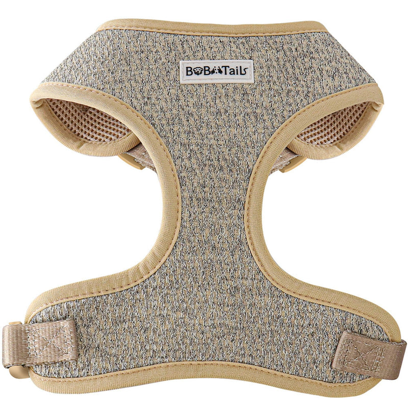 No Pull Dog Harness with Leash Clip,Adjustable Soft Padded and Cotton Fabric Pet Vest for Large,Medium and Small Dogs (Taupe, Small) TAUPE - PawsPlanet Australia