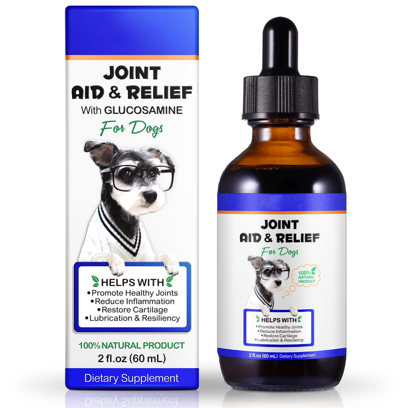 Joint Supplement for Dogs – Glucosamine Chondroitin with Turmeric & Devils Claw – Natural Relief for Senior, Active Adults & Puppy Hip & Joint Health – Support for Inflammation & Cartilage – 2 fl oz - PawsPlanet Australia