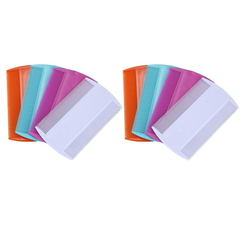 8 Pcs Random Color Lice Combs, Double Sided Pet Combs, Cat Dog Pet Grooming Fine Tooth Hair Dog Combs - PawsPlanet Australia