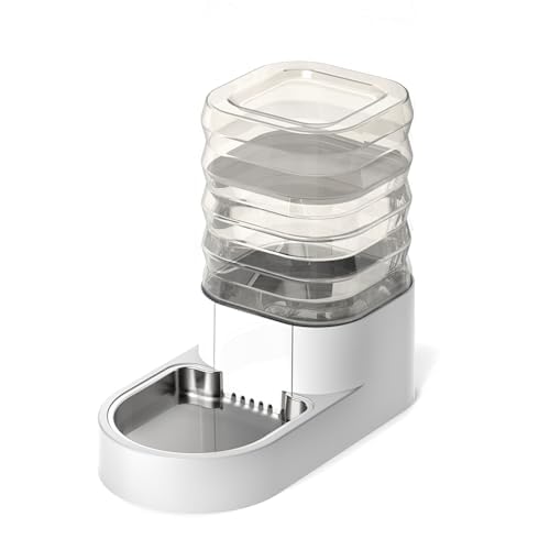 Gravity 4.5L Dog and Cat Water Bowl Dispenser, Automatic Stainless Steel Dog Water Bowl, 100% BPA-Free, Self-Filling Large Capacity Pet Water Feeder for Dogs and Cats - PawsPlanet Australia