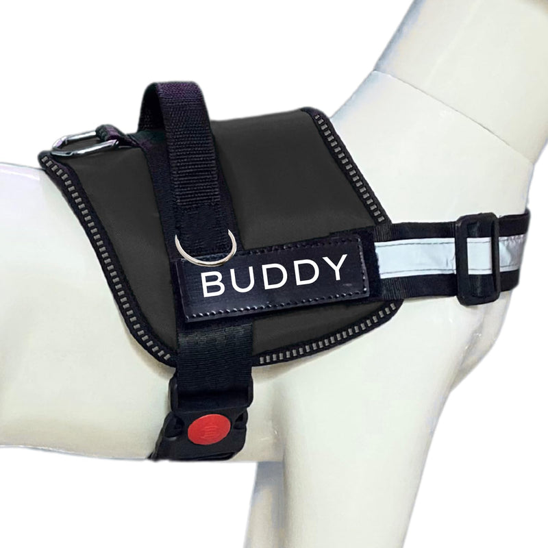 Dog Harness, No-Pull, 3 Leash Clips, No Choke, Reflective, Adjustable and Padded, for Easy Walking and Training for Small, Medium and Large Dogs (Black, L) BLACK L (49-78 lbs) - PawsPlanet Australia