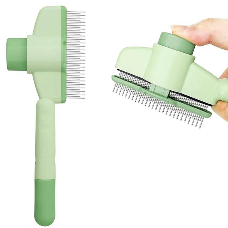Cat Knot Detangling Brush, Pet One Touch Detangling, Pet Loose Hair Steel Needle, for Cats and Dogs, Flea Brush, Flea Comb for Kittens and Puppies (Avocado Green) Avocado Green - PawsPlanet Australia