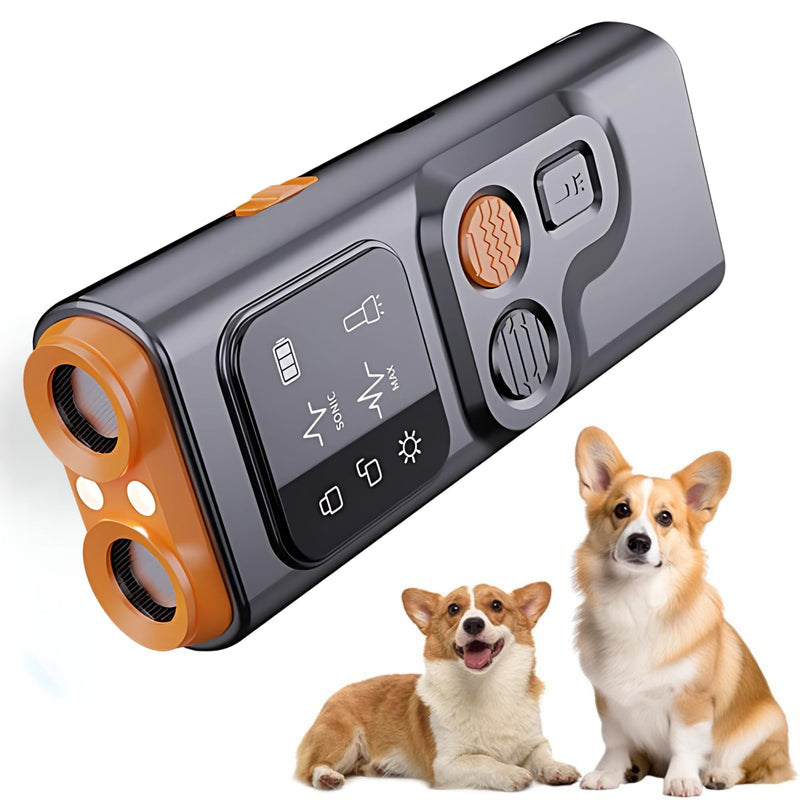 Advanced Ultrasonic Dog Bark Deterrent with Dual Sonic Frequencies & LED Flashlight – Safe & Effective Handheld Training Device for Pets & Outdoor Use - PawsPlanet Australia