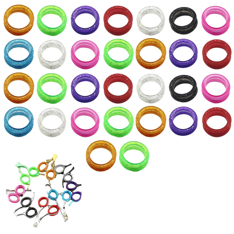 30 Pcs Soft Silicone Scissors Finger Rings,Soft Silicone Scissors for Pet Grooming Scissors Accessories for Animal Hair Cutting,Finger Ring Thumb Inserts Grips for Dog Hair Cutting. - PawsPlanet Australia