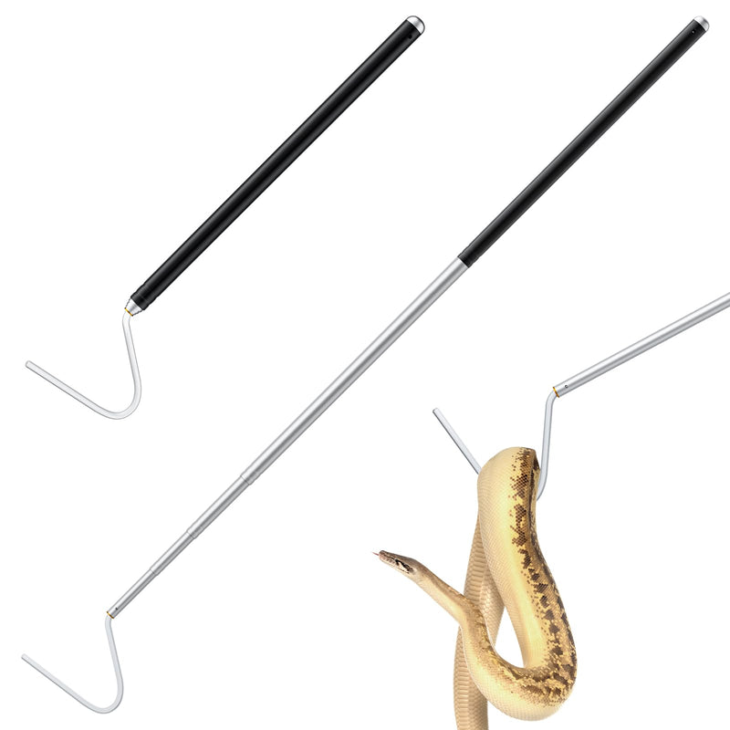 Snake Hook 40" – Telescopic Stainless Steel Reptile Grabber Stick for Safely Handling Snakes and Lizards, Lightweight & Portable Catcher Tool - PawsPlanet Australia