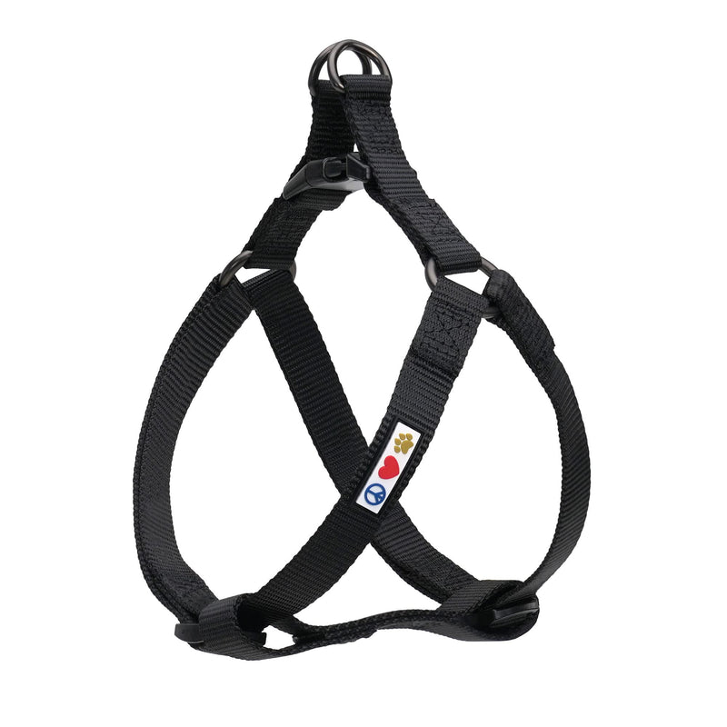 Pawtitas Step-in Dog Harness Solid Color Vest for Training & Walking, Puppy & Small Dog Black Onyx Small (Pack of 1) Black Onyx ✅ - PawsPlanet Australia