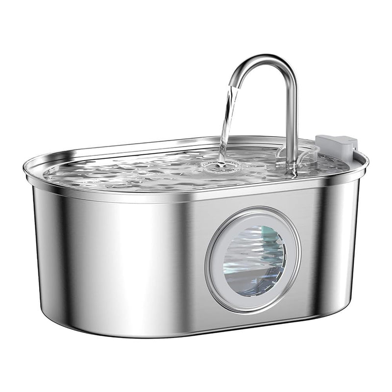 Cat Water Fountain Stainless Steel: 3.2L/108oz Pet Fountain Water Bowl Dog Drinking Dispenser Cat Feeding & Watering Supplies Animal Metal Kitty Spout for Large - PawsPlanet Australia