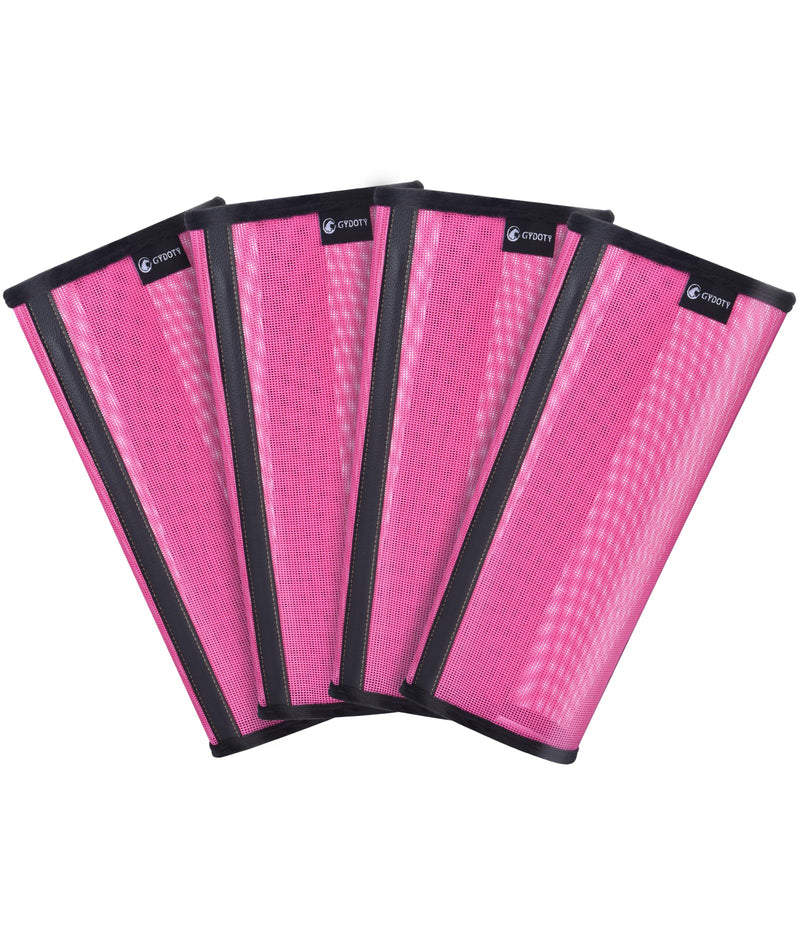 Horse Fly Boots Set of 4 - Upgrade Mesh Horse Leggins with Leather Frame, Leg Fly Protection (Medium, Pink) medium for 14-15 hand horse - PawsPlanet Australia