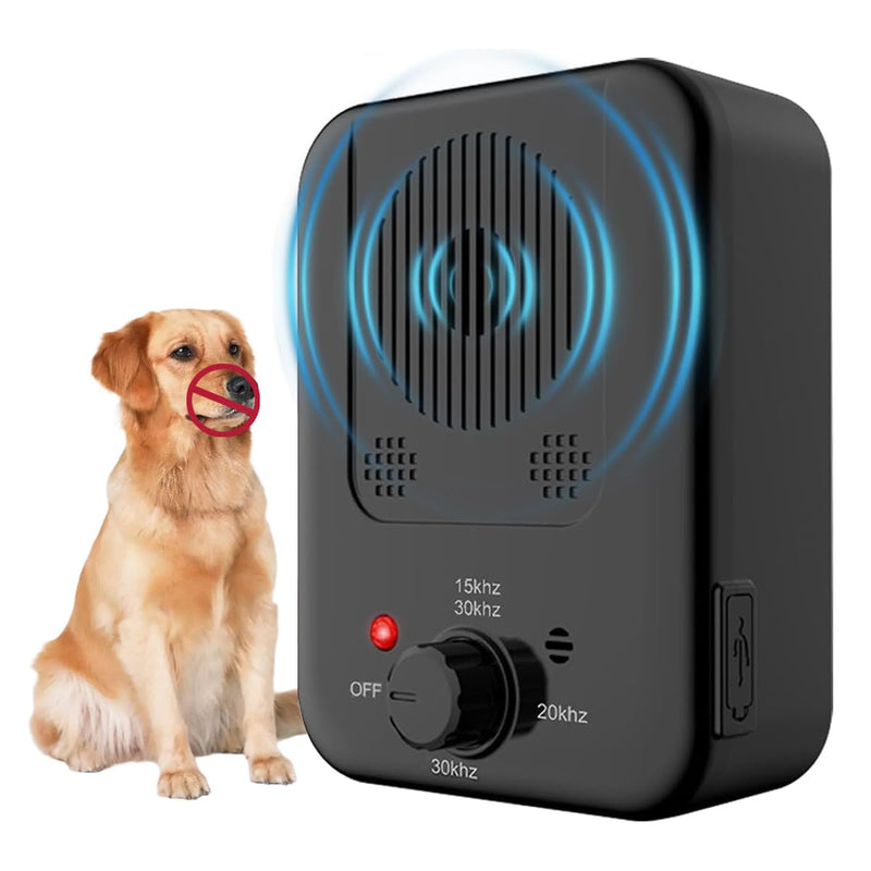 Anti Barking Device for Dogs, 3 Adjustable Frequency Modes, Ultrasonic Dog Barking Silencer, Rechargeable Sonic Barking Deterrent, Suitable for All Kinds of Dogs, for Indoor & Outdoor Use - PawsPlanet Australia